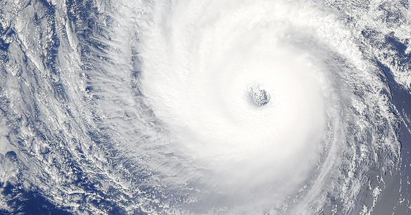 Satellite image of hurricane