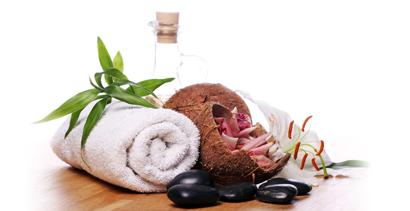 massage oil and towel - loss control