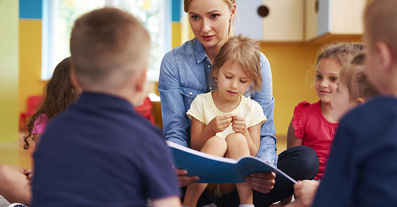 Teacher with Students