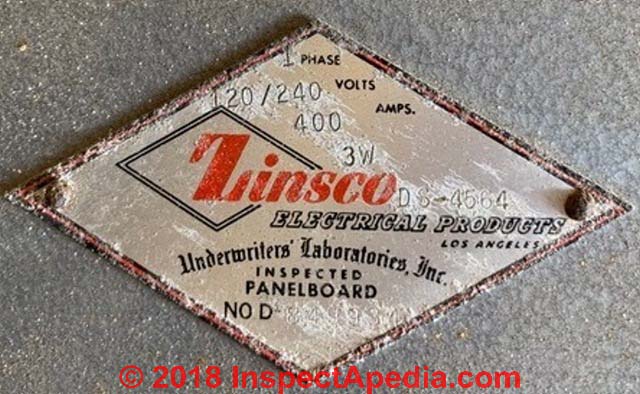 Zinsco logo plate
