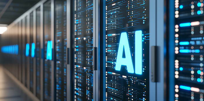 illuminated server racks