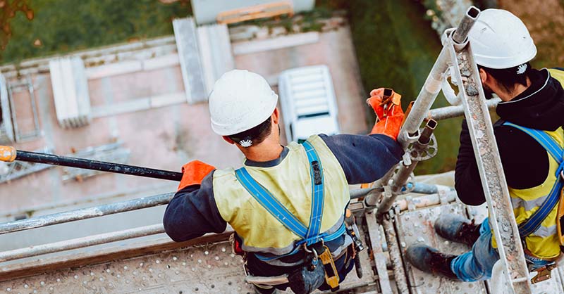 Construction Workers at Dangerous Height