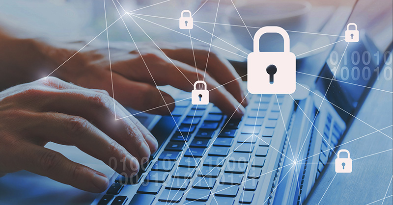 internet security and data protection concept, blockchain and cybersecurity