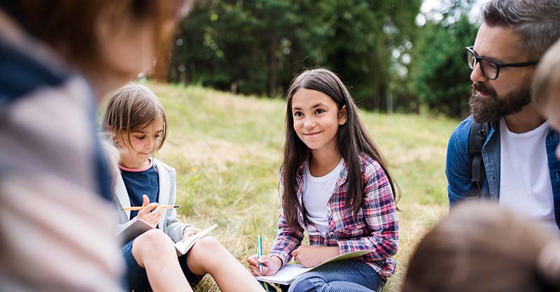 adults supervising kids