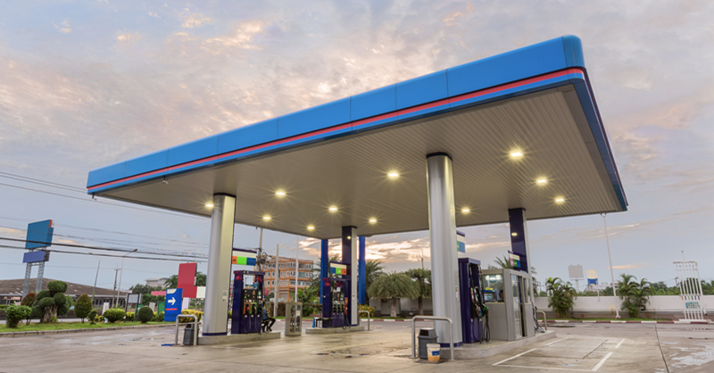 Gas station, graphic