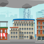 Riskopolis icon rain on roof