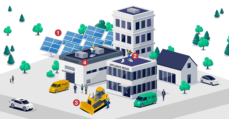 Solar Energy Riskopolis with Pinpoints
